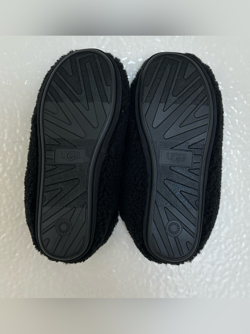 UGG Black Sherpa Toggle Slip-On Slippers - Picture 3 of 6